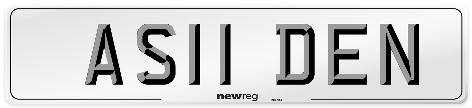 AS11 DEN Number Plate from New Reg
